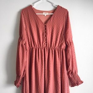 Swiss dot maxi dress